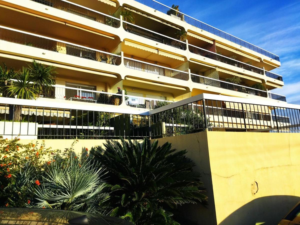 3 Pieces Vue Mer Et Piscine Quartier Parc Imperial Nizza Exterior foto